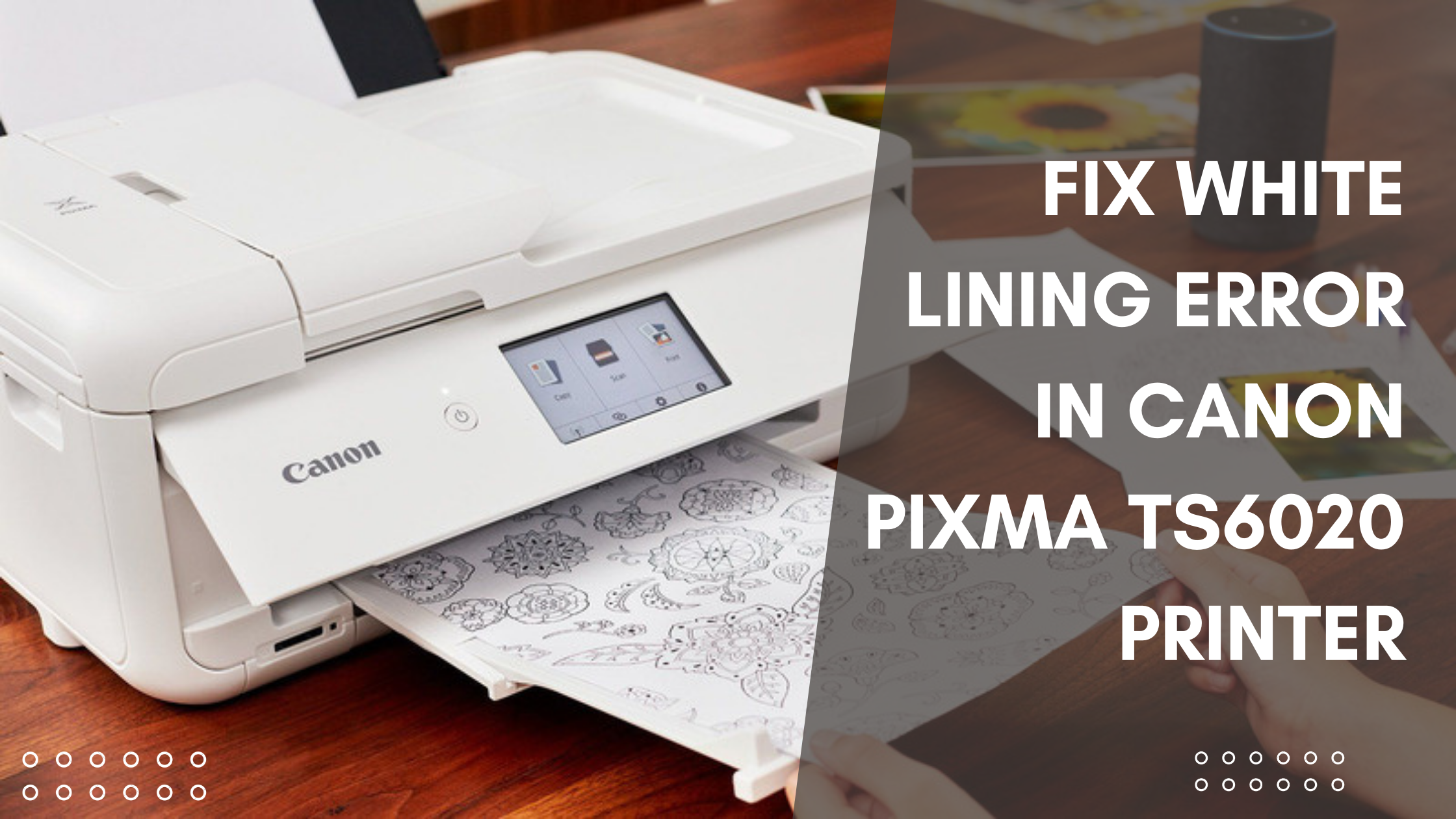 How to Fix White Lining Error in Canon Pixma TS6020?