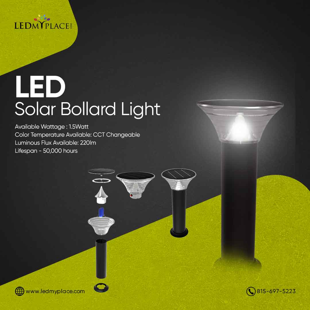 Solar LED Pathway Bollard Light is more energy-efficient than other lights and has many features.