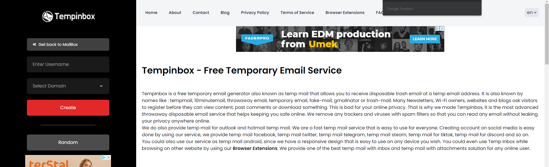 Tempinbox - Free Disposable Email Service