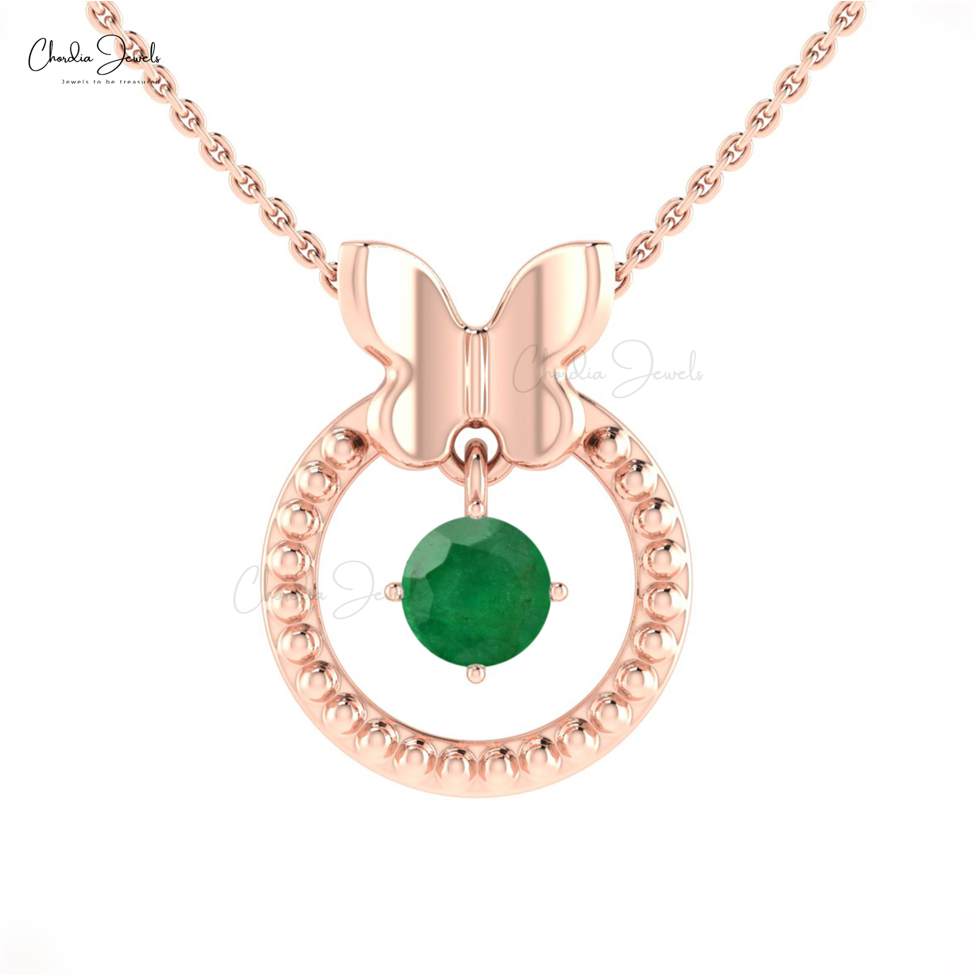 The Natural Emerald Pendant, with its rich green color, is an excellent addition to your beauty. 