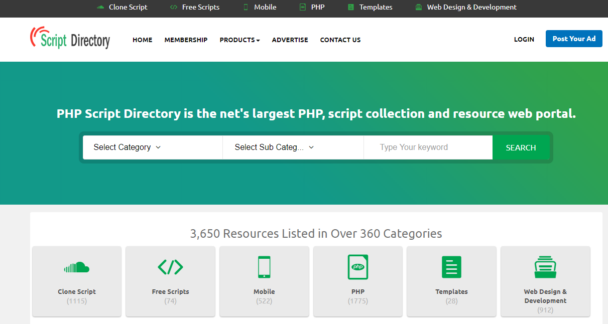 PHP Script Directory - Script Directory