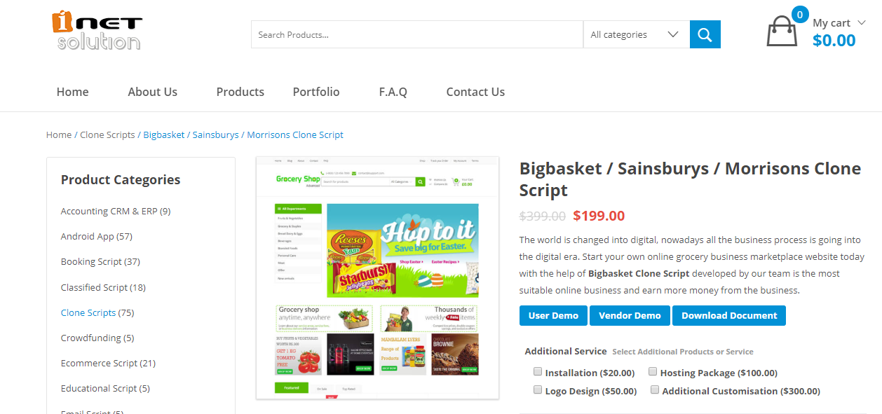 Bigbasket Clone script - Sainsburys Script