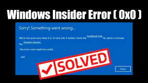What is 0x0 0x0 error code