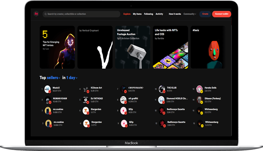 Develop a customizable NFTMarketplace with top-notch features