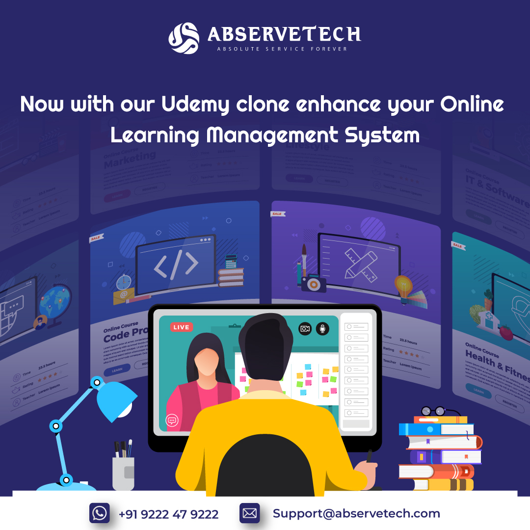 Now with our Udemy clone enhance your online learning management system