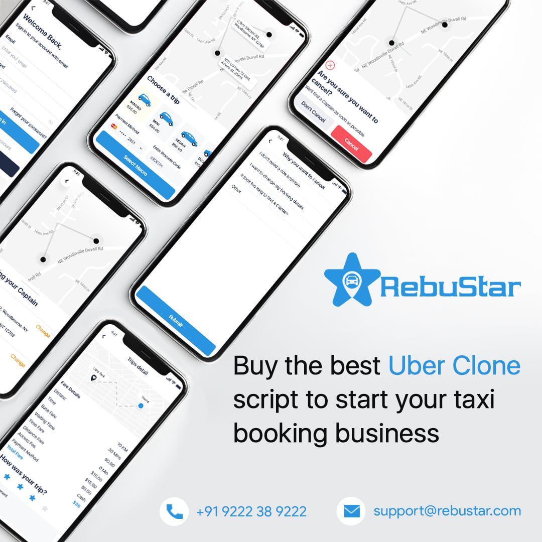 Buy the best Uber clone script to start your taxi booking business