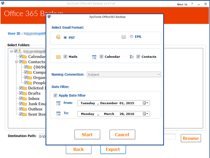 Export Office 365 Online Mailboxes to PST - Outlook 2016/ 13/ 10