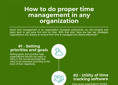 How to do proper time management in any organization