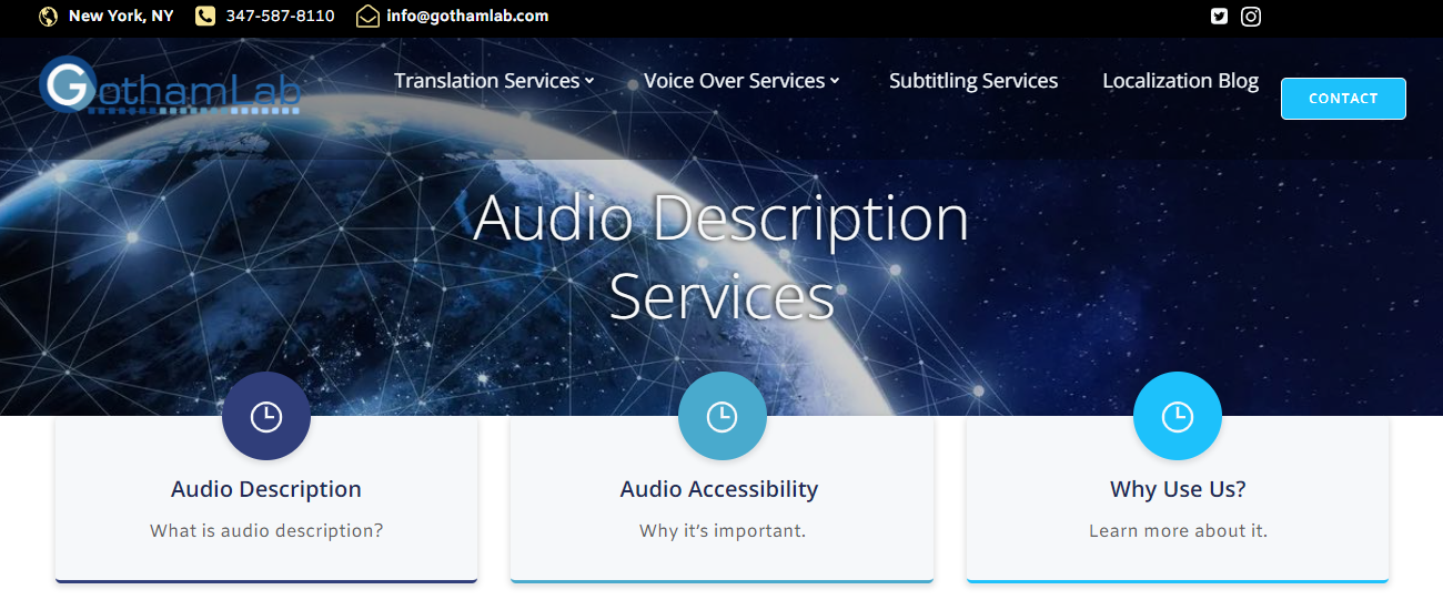 Audio Description Services - New York | GothamLab