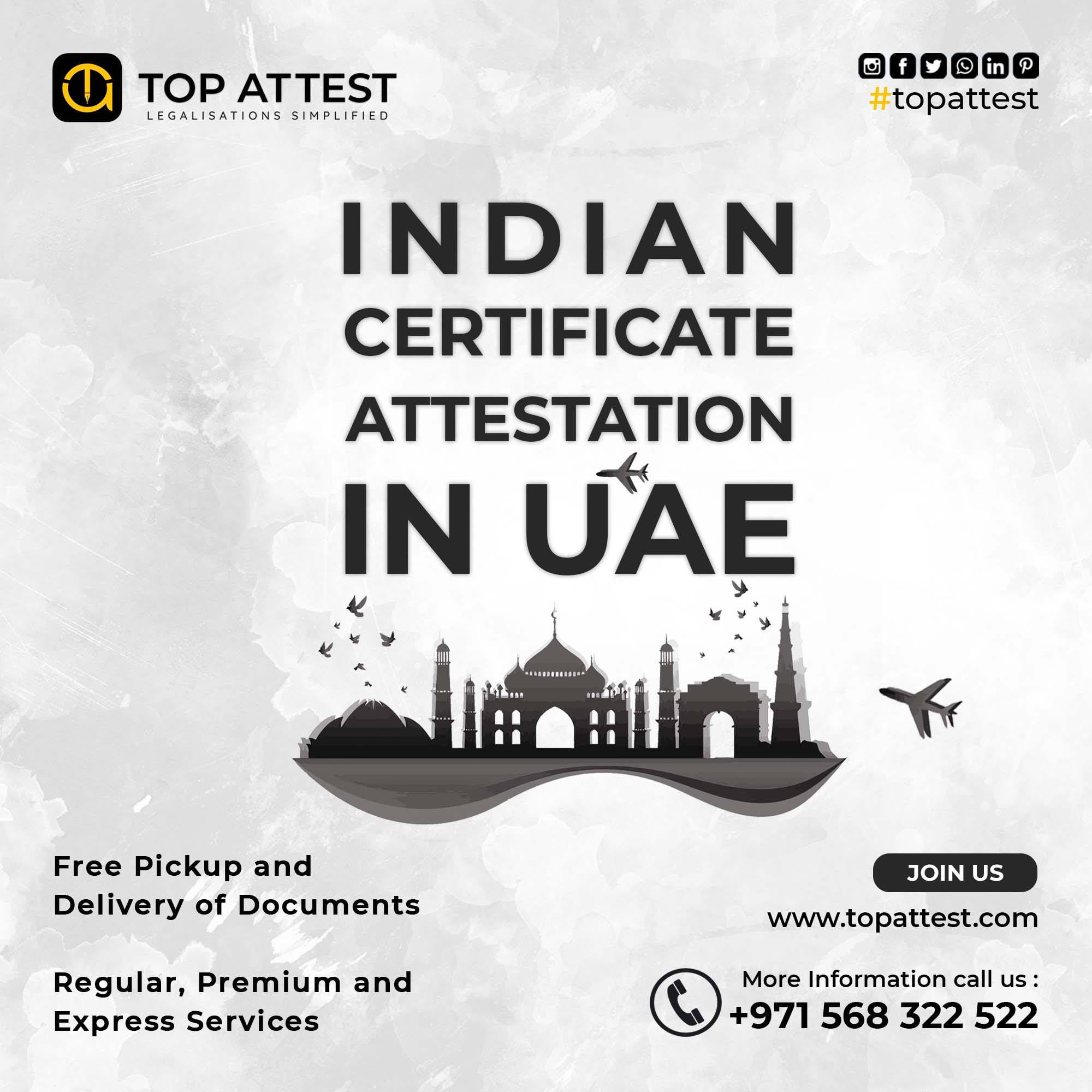 Indian embassy attestation services in Dubai
