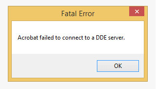 How to Fix the "Acrobat Failed to connect to a DDE Server" Error