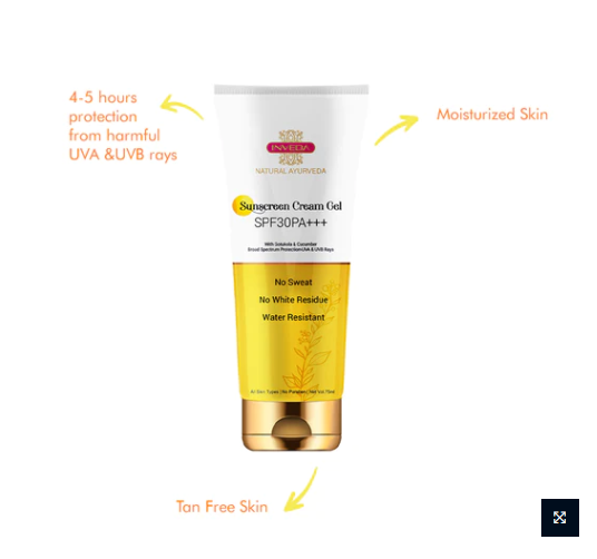 Sun Screen Cream Gel SPF 30 | UVA & UVB Protector