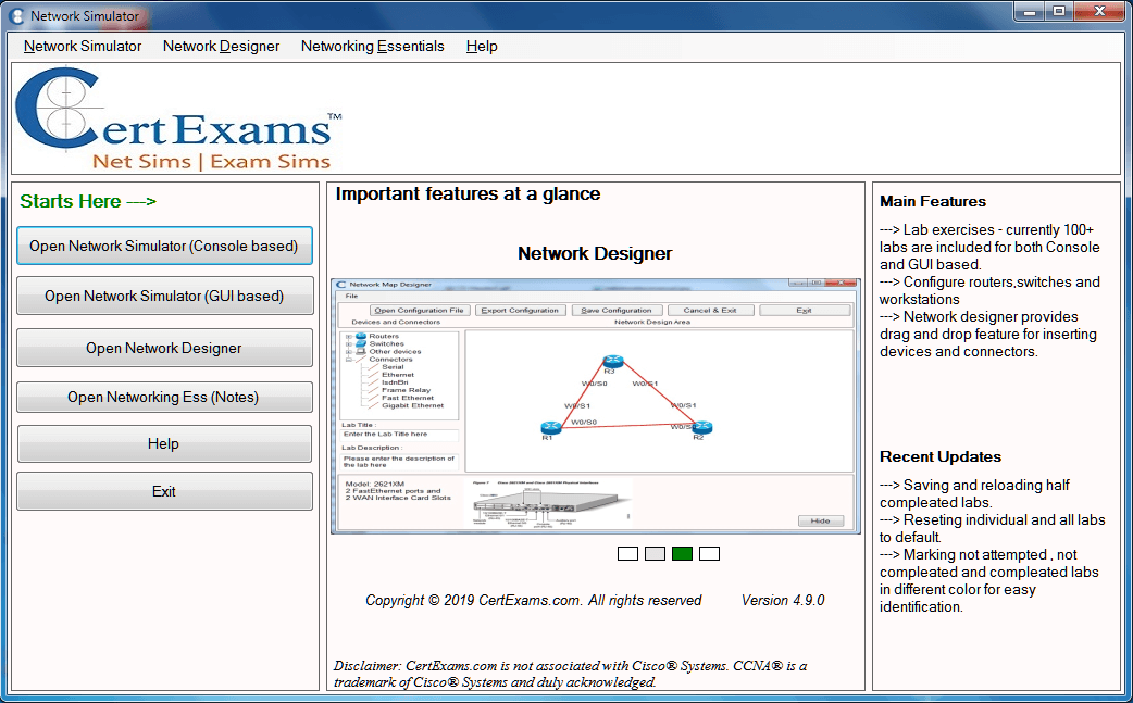 Cert-Ex CCNA Network Simulator