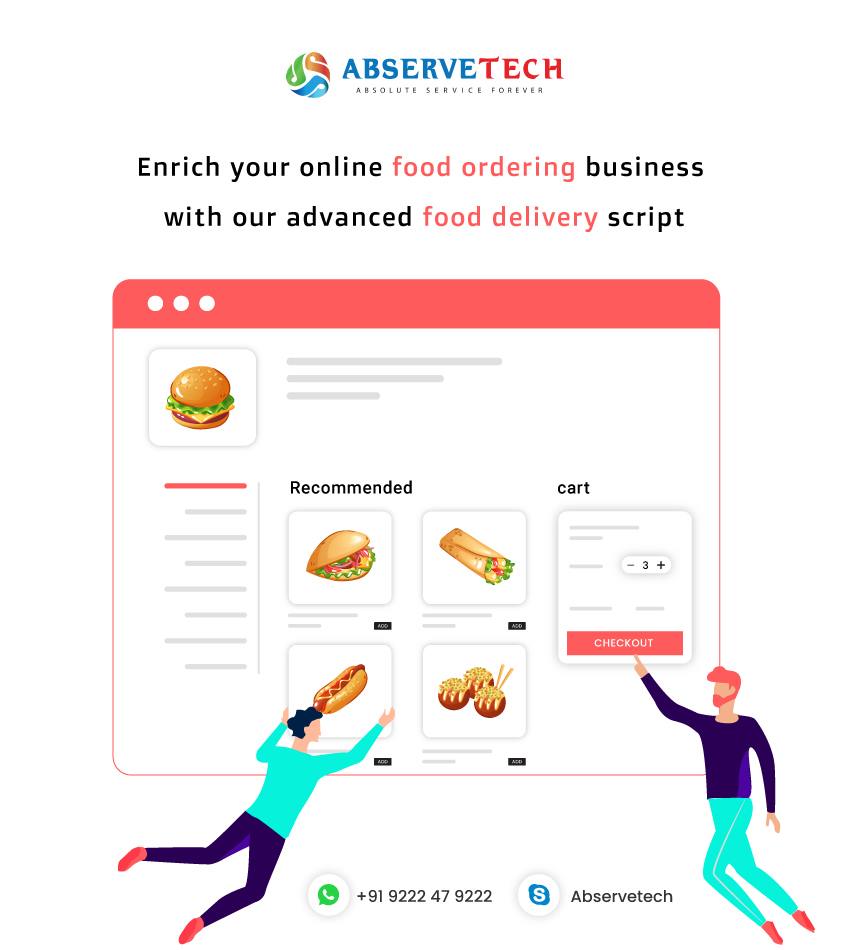 Enrich your online food ordering business with our advanced food delivery script