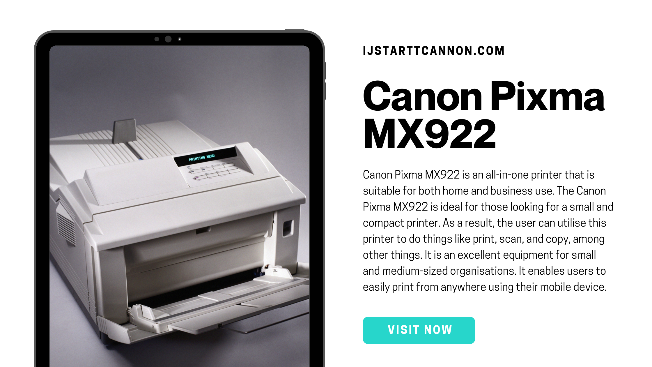 How can I link my Canon MX922 to my PC?