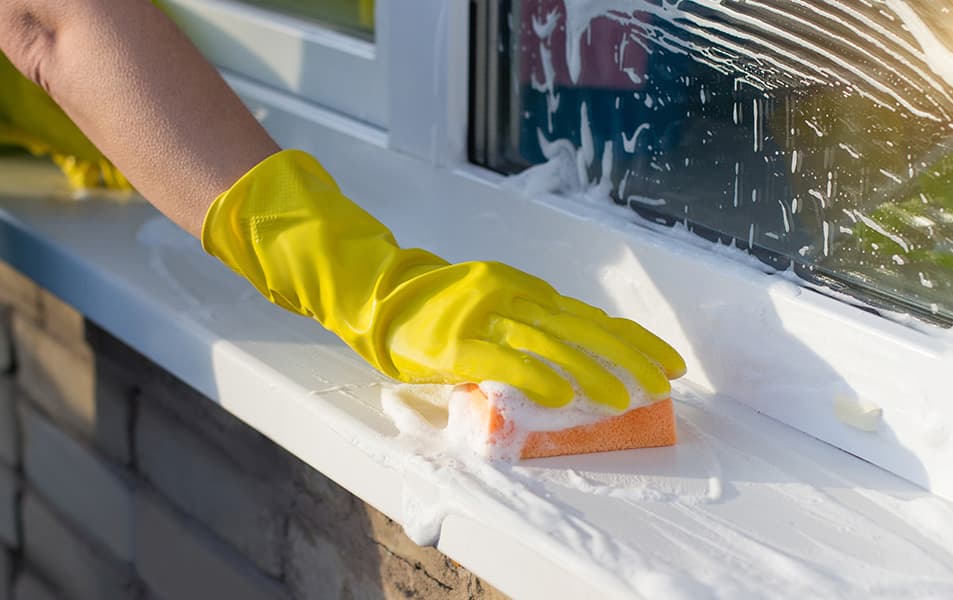 How often should uPVC windows be cleaned?