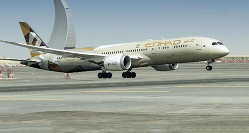 Etihad Airways flies B787-9 Dreamliner to Lagos