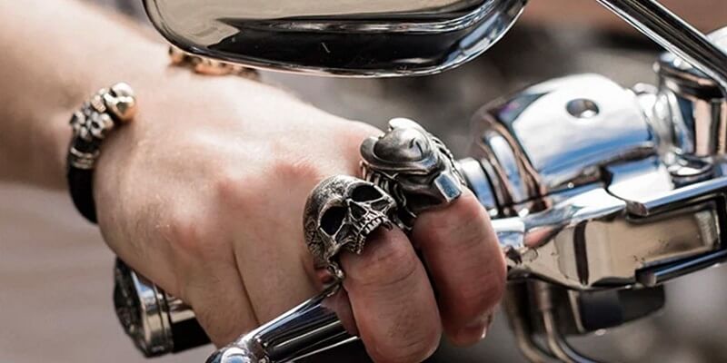 Wear Stainless Steel Biker Rings for Men