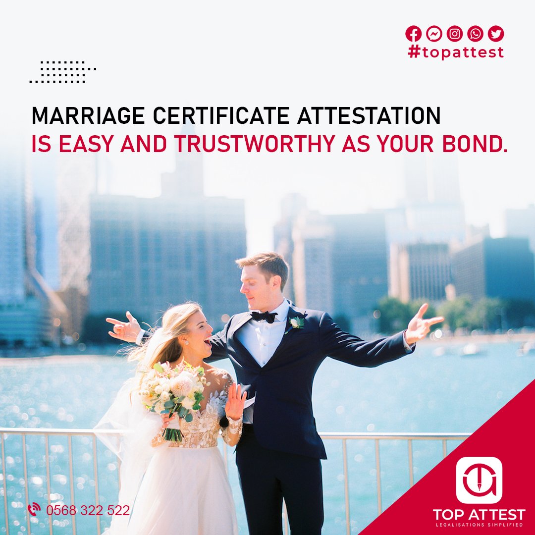 Why do you need marriage certificate attestation services in Dubai?