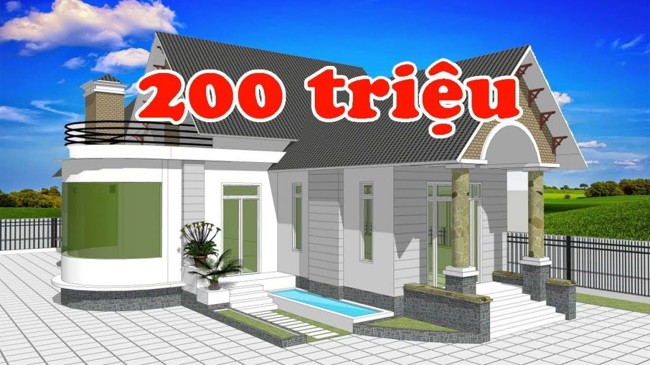 Xây nhà cấp 4 200 triệu đẹp - tiện nghi