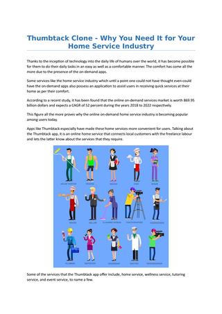 Thumbtack Clone - Why You Need It for Your Home Service Industry