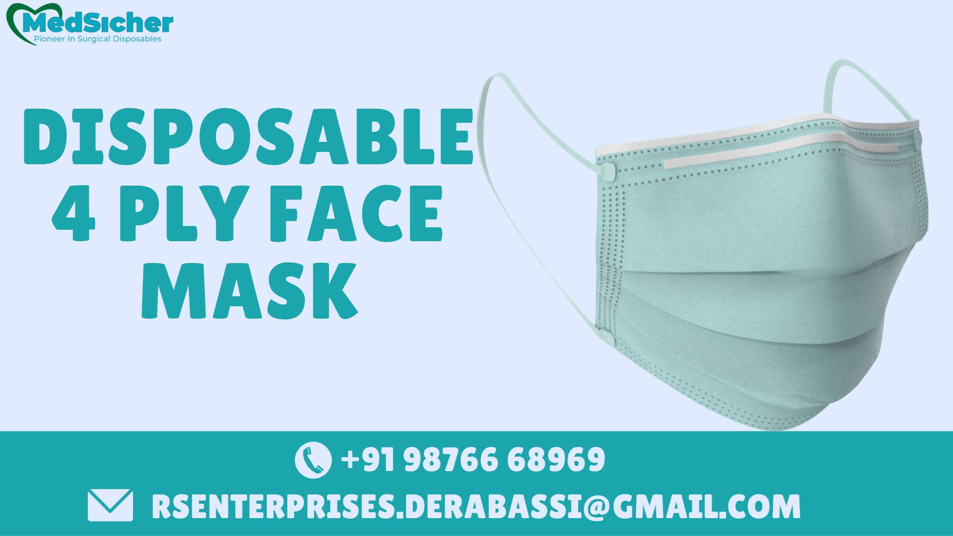Disposable 4 Ply Face Mask
