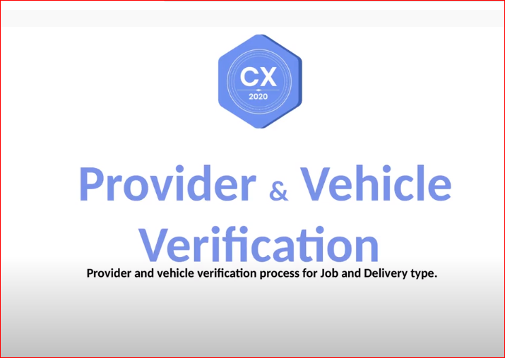 Provider & Vehicle Verification - CubeX2020