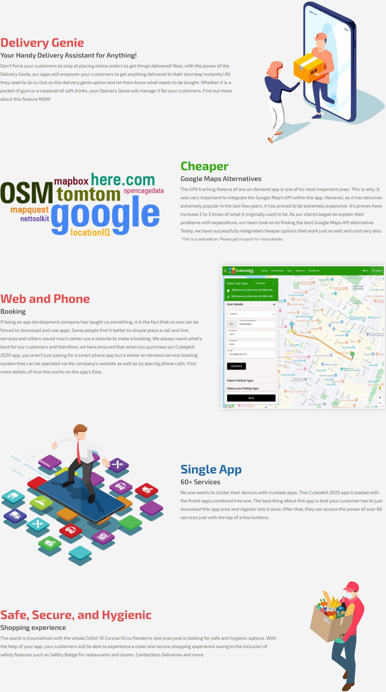 Launch Your Own Gojek Clone with Innumerable Services - CubeJekX 2020 App