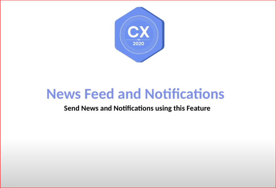 News Feed and Notifications - CubeX2020 App