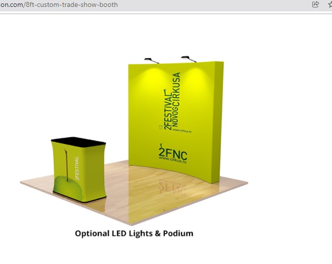 Best Buy 8ft Curved Fabric Pop Up Display | Tension Fabric Display | Exhibits Solution