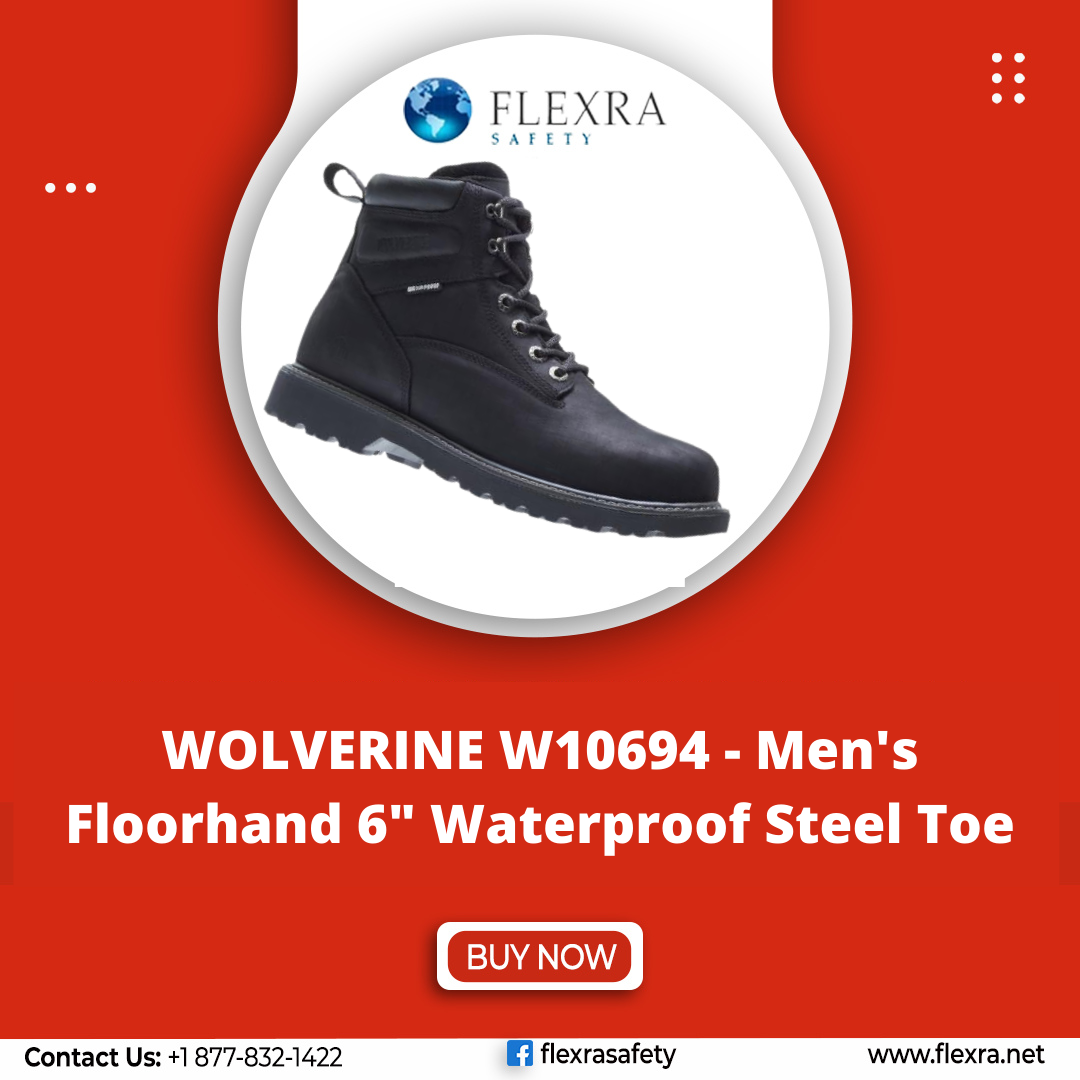 Wolverine Men's Floorhand 6 Waterproof Steel Toe Work Boots | Flexra Safety