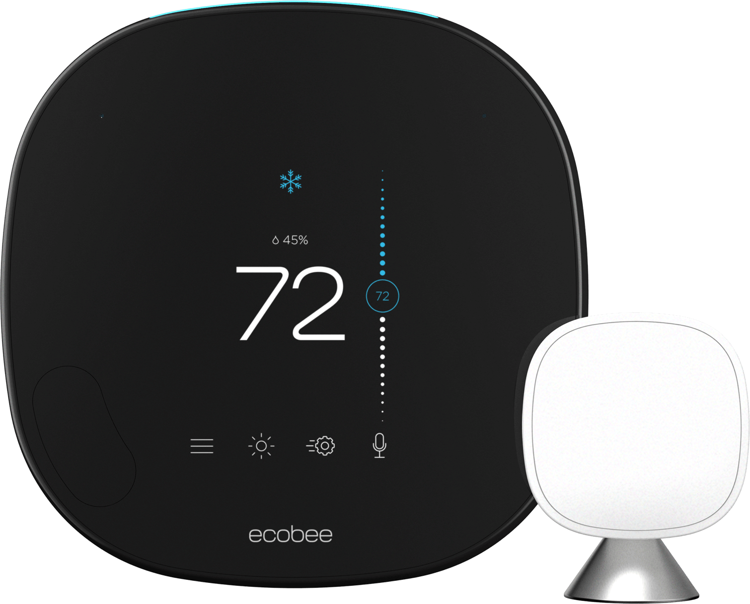 Ecobee Smart Thermostat with Voice Control – (Smart sensor included)