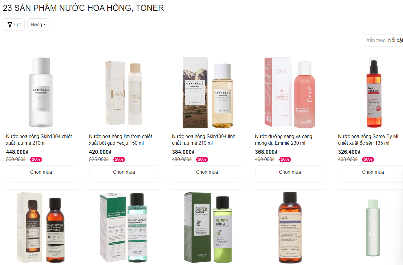 Cách chọn Toner được chị em yêu thích