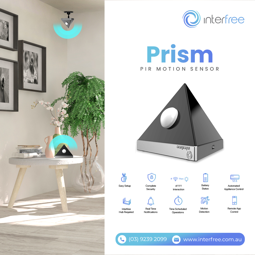 Detect Motion & Trigger Action With Interfree Smart Motion Sensors For To Make your Home Full Secure!