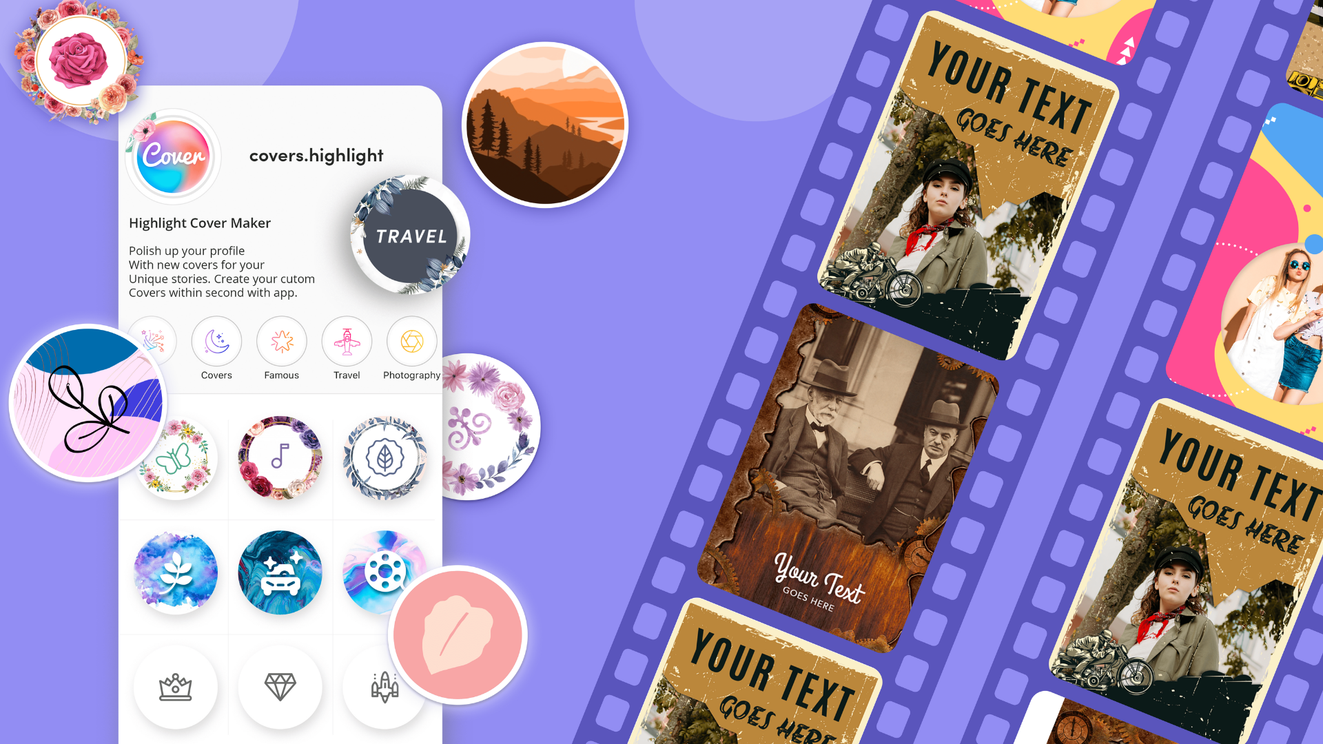 How do you make Instagram highlight covers?