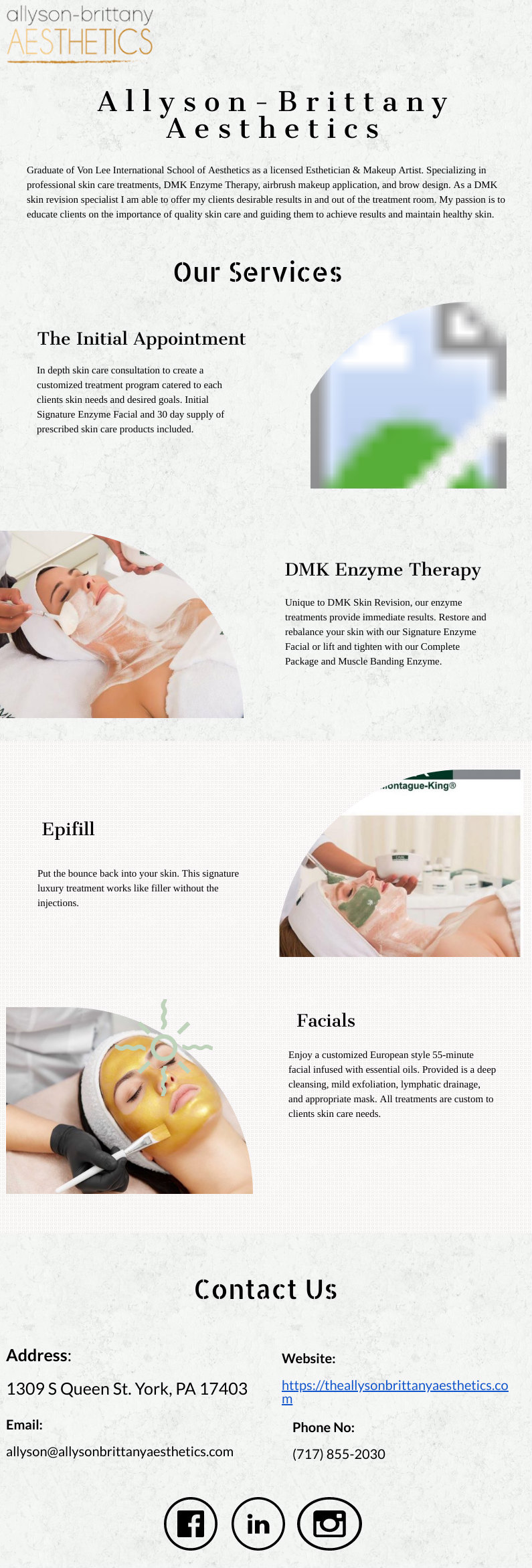 Facials & Skin Care Services in PA | Allyson-Brittany Aesthetics