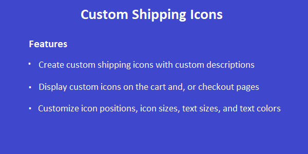 Custom Shipping Icons for WooCommerce