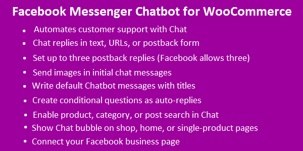 Facebook Messenger Chatbot for WooCommerce