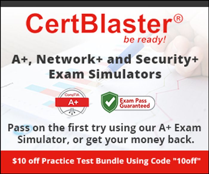 Get free A+ practice test sample questions at CertBlaster®