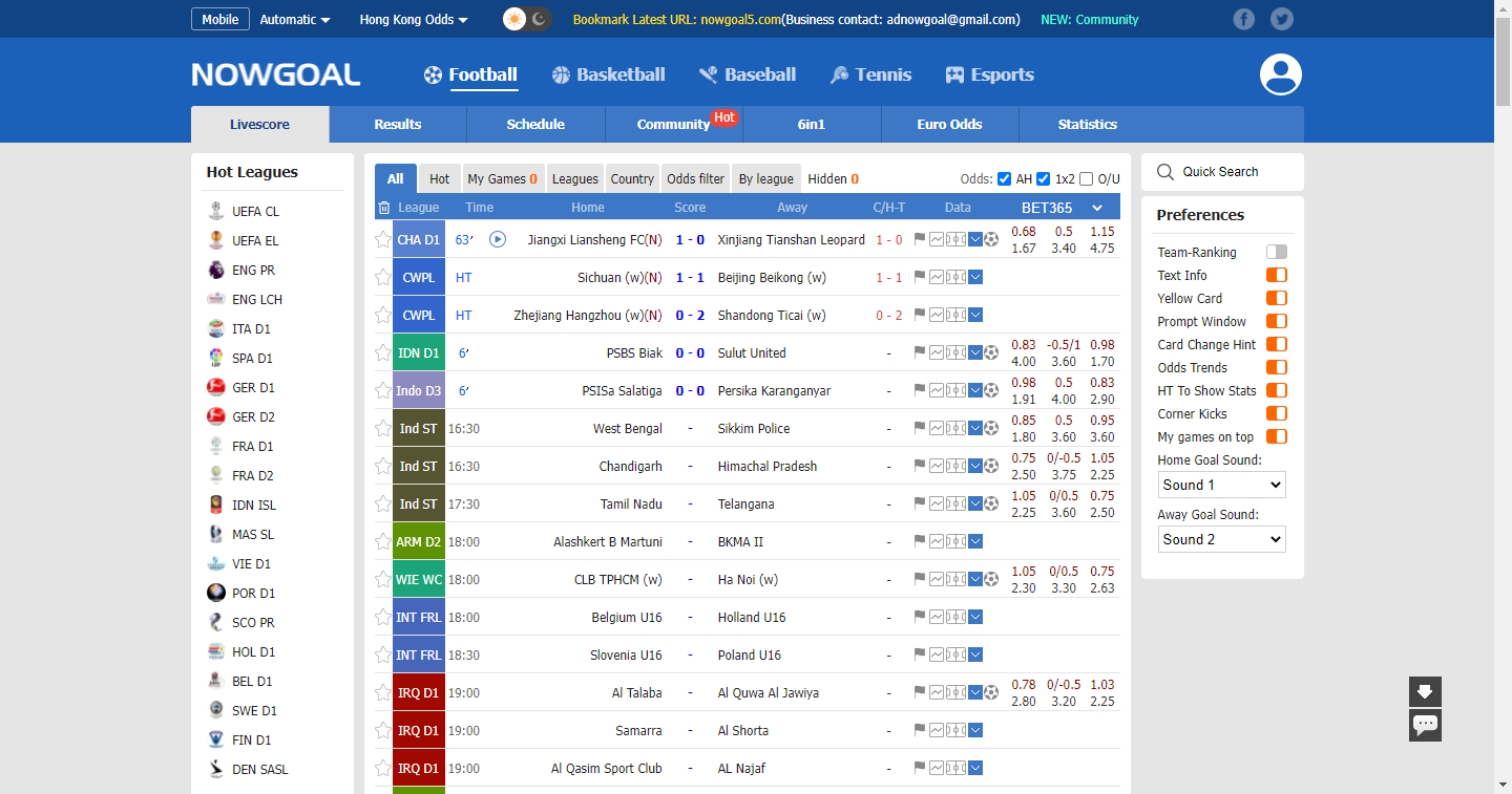 Nowgoal5Livescore- the best live score site