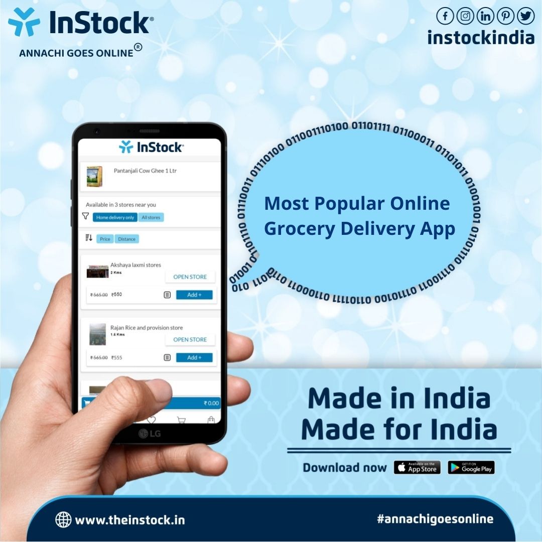Most Popular Online Grocery Delivery App - InStock