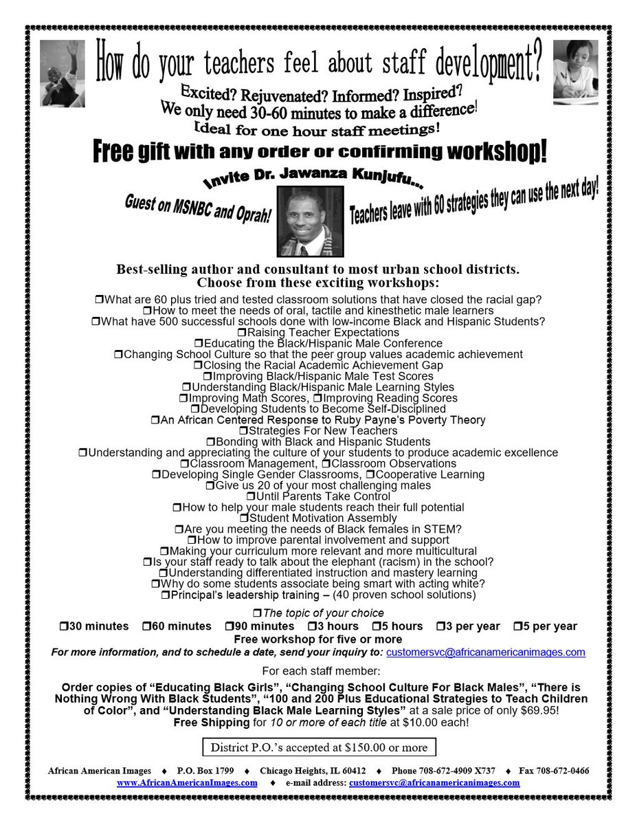 MUST JOIN TRAINING PROGRAMS FOR SCHOOL STAFF DEVELOPMENT 