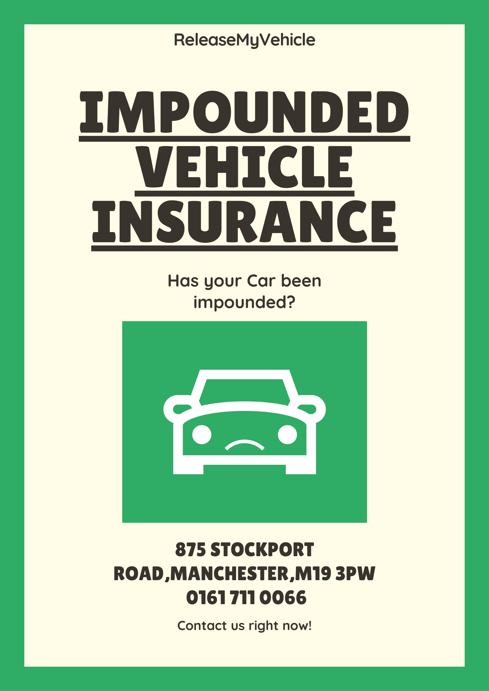Impounded Vehicle Insurance| Release My Vehicle