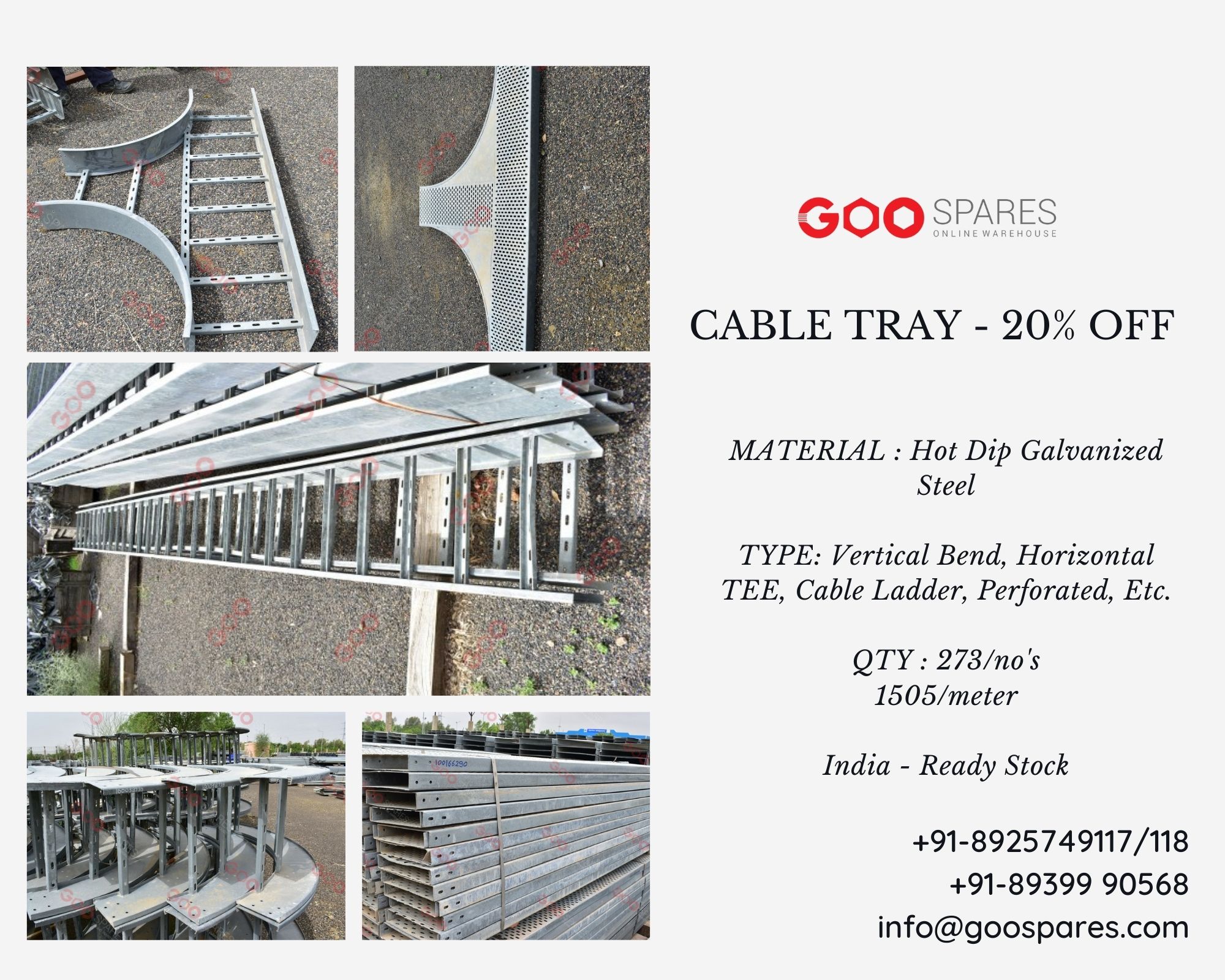 Cable Tray Now @ 20% OFF