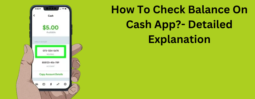 How to Check Cash App Balance Without Phone? 9093409227