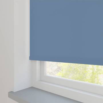 Navy blue blinds with a roman touch will amp up your space!