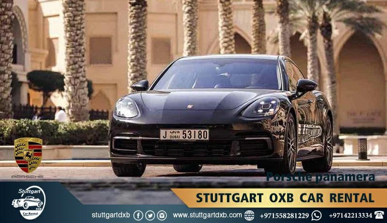 What is the role of the security deposit in Porsche car rental in Dubai?