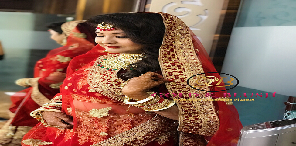 Bridal Beauty with Golden Blush