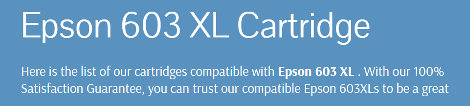 Cartouche Epson 603 XL