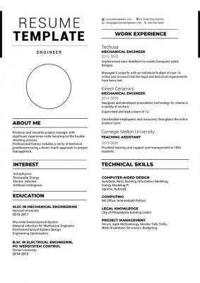Free professional resume templates